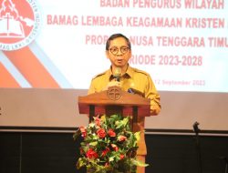 Pj. Gubernur Hadiri Pelantikan Pengurus Wilayah BAMAG LKKI Provinsi NTT Periode 2023-2028