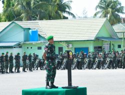 Febriel Buyung Sikumbang, Pimpin Apel Gelar Kesiapan Pengamanan Pemilu dan Deklarasi Pemilu Damai Tahun 2024 di Kupan